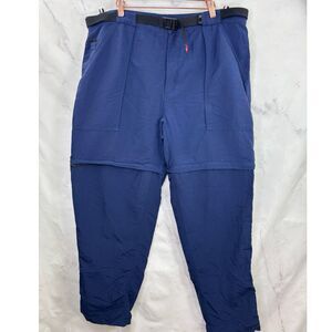 The North Face Convertible Pants Hiking Shorts Cargo Pockets Blue XXL Gorpcore